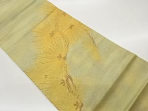 引箔松模様織出し袋帯